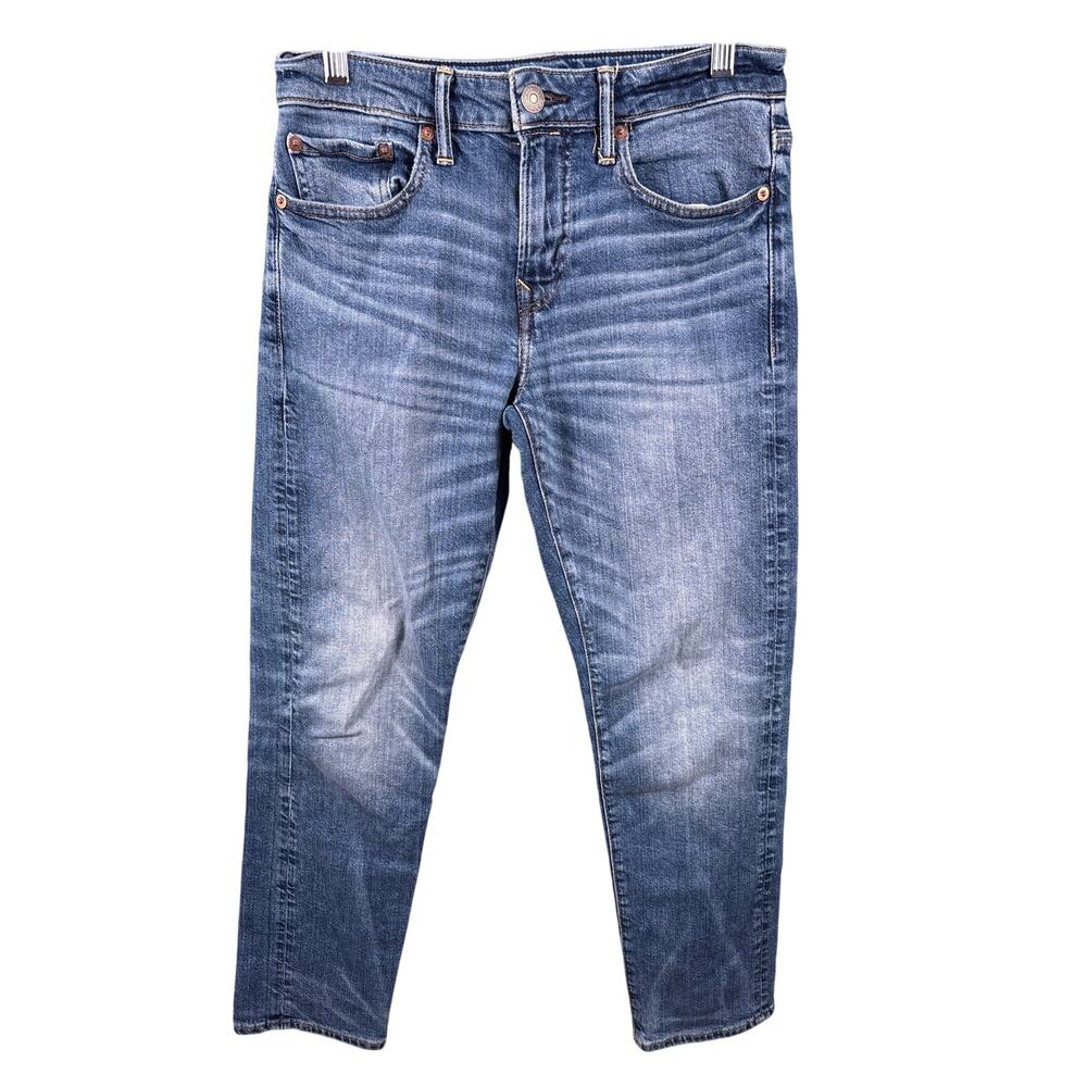 American Eagle Outfitters Men's‎ 28x30 Blue Light Wash Slim Straight Denim Jeans